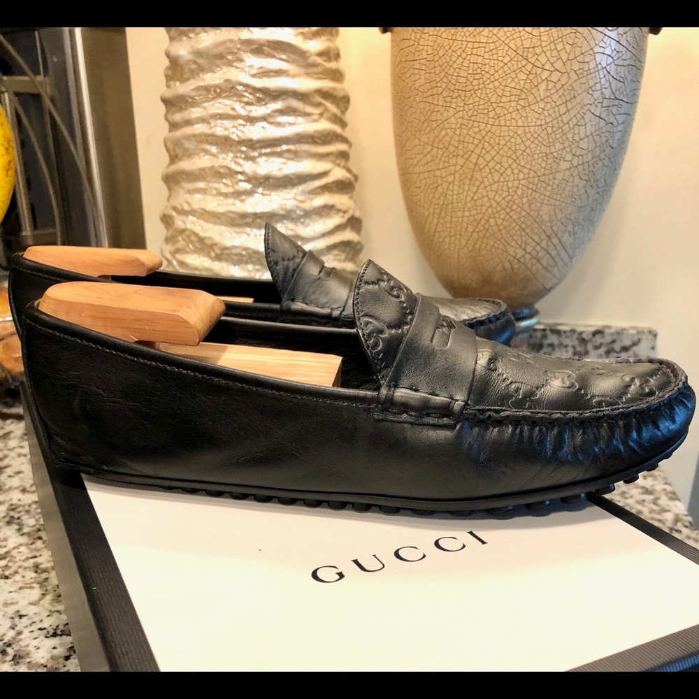 Men’s Black Gucci Loafers - Picture 3 of 7